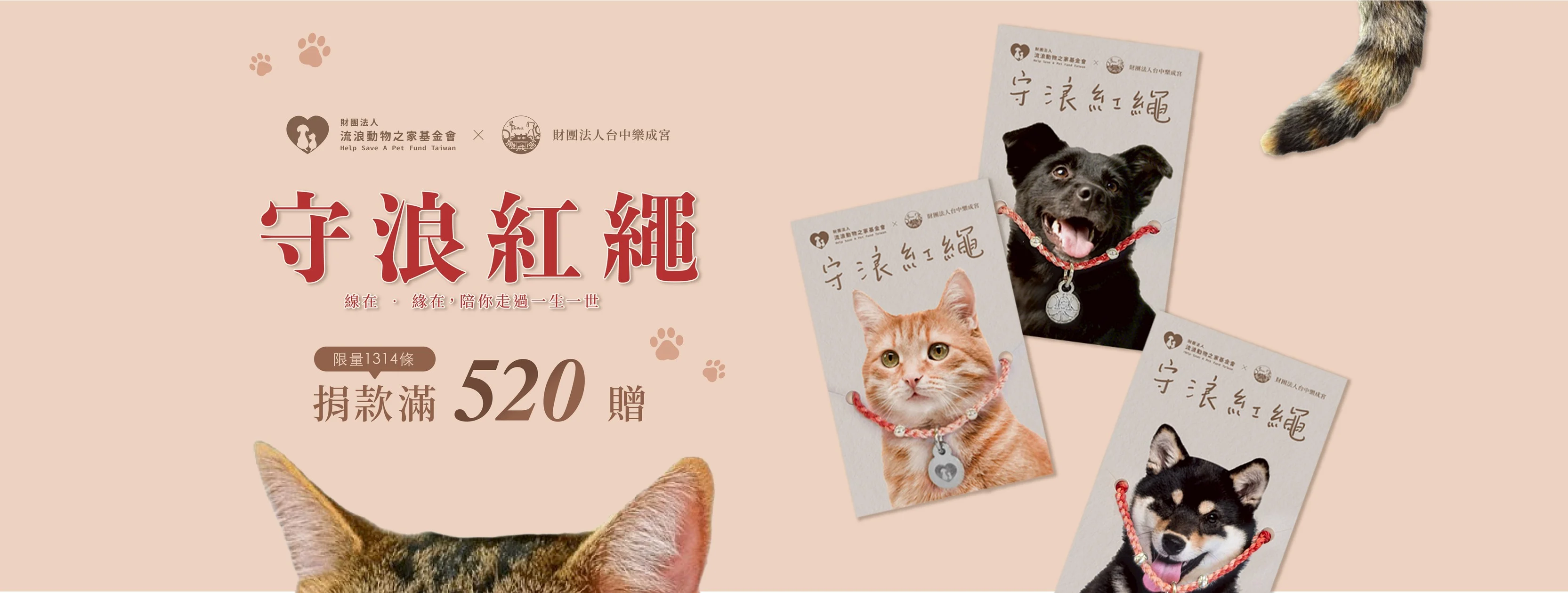 捐款520贈-守浪紅繩